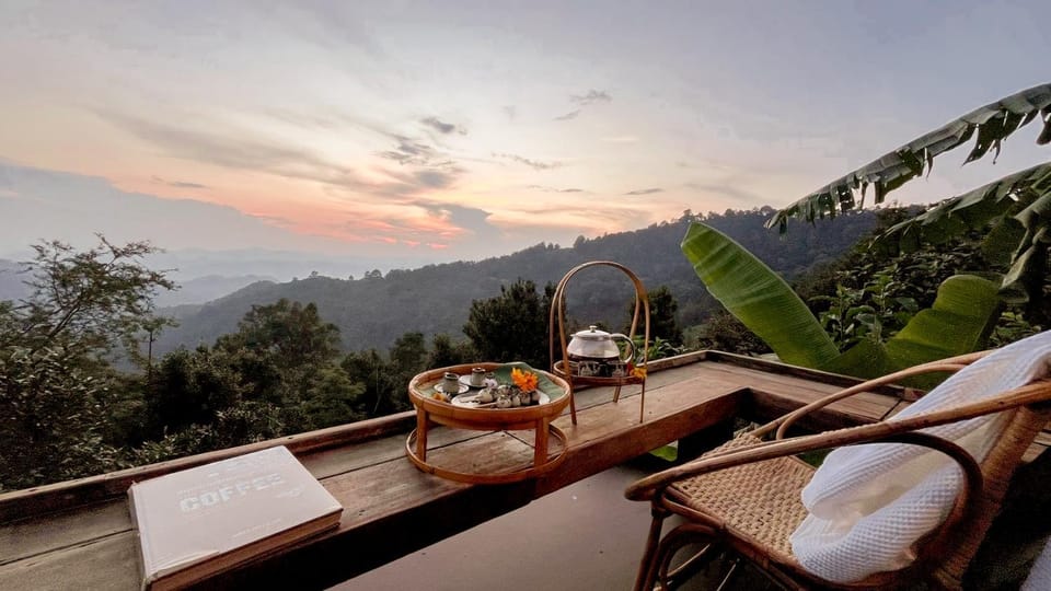 Patio, Natural landscape, Balcony/Terrace, Sunset