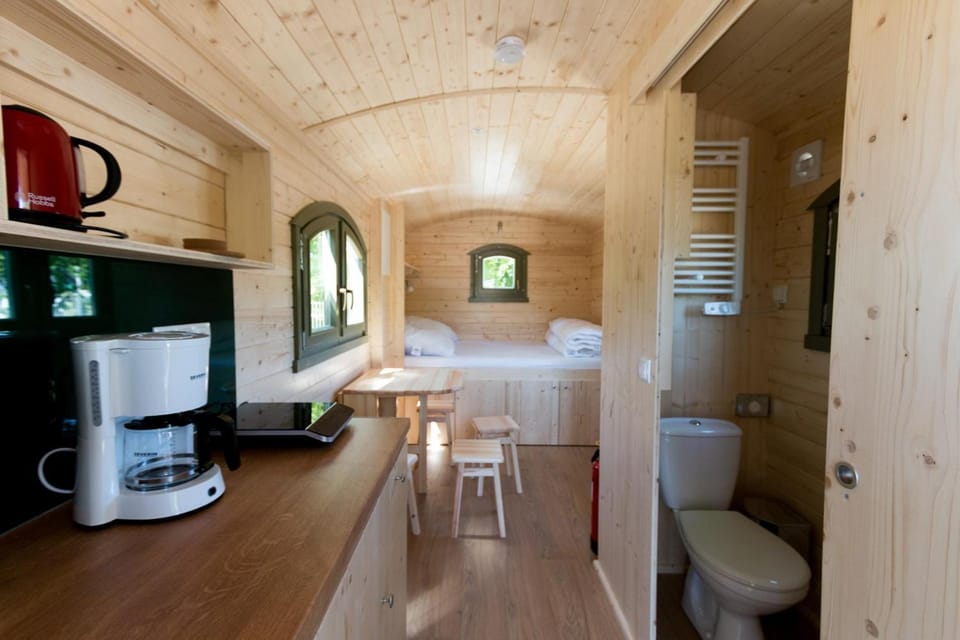 Toilet, Bed, Kitchen or kitchenette