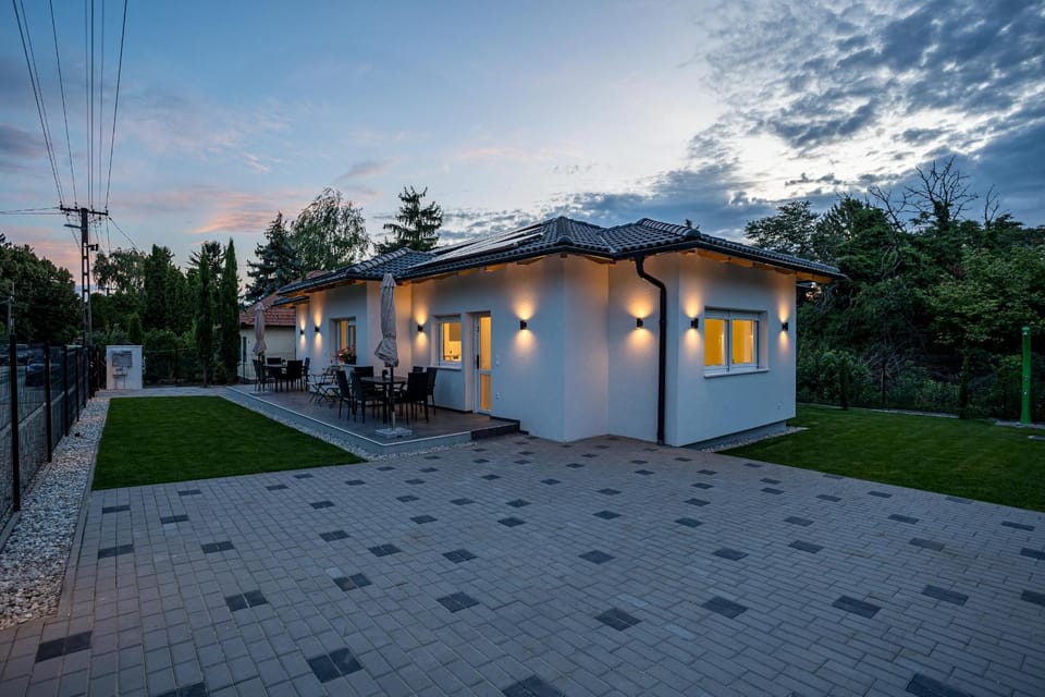Property building, Garden, Garden view, Sunset