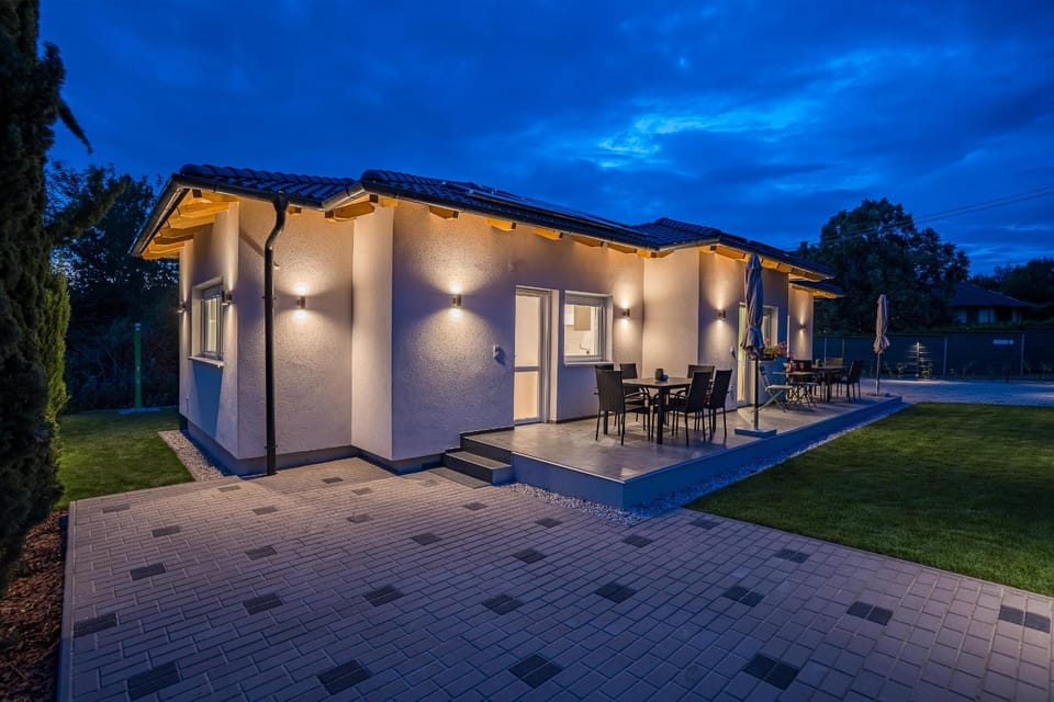 Property building, Patio, Night