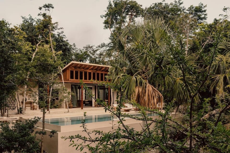 Property building, Day, Natural landscape, Garden, Garden, Garden view, Pool view, Swimming pool