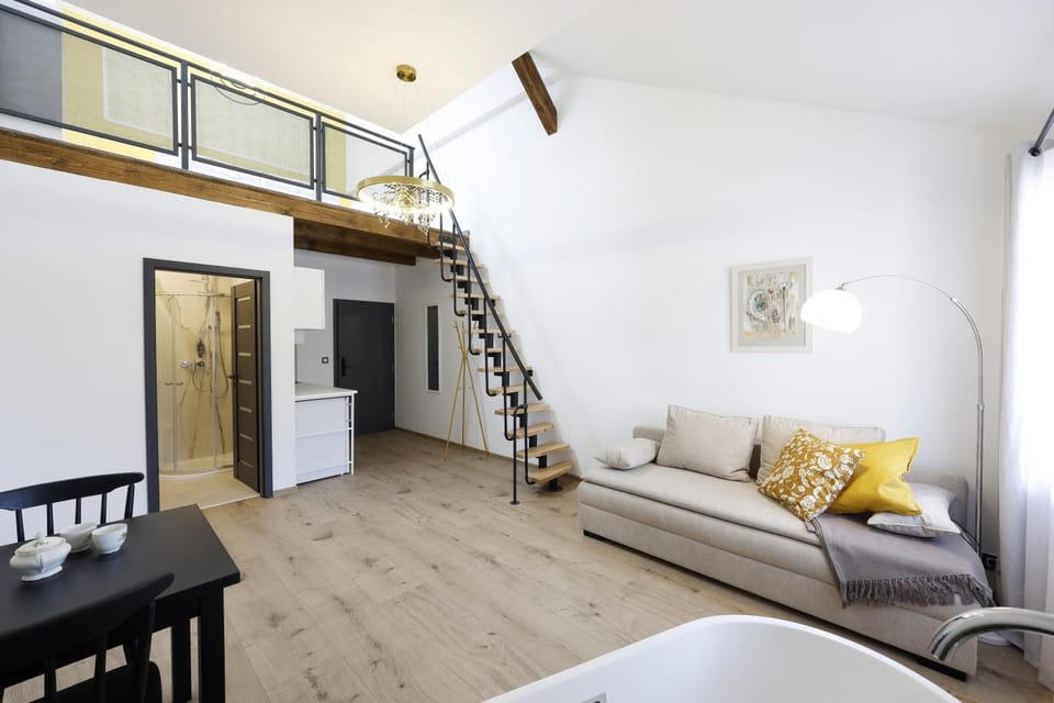 Kitchen or kitchenette, Living room, Photo of the whole room, Seating area, Bath