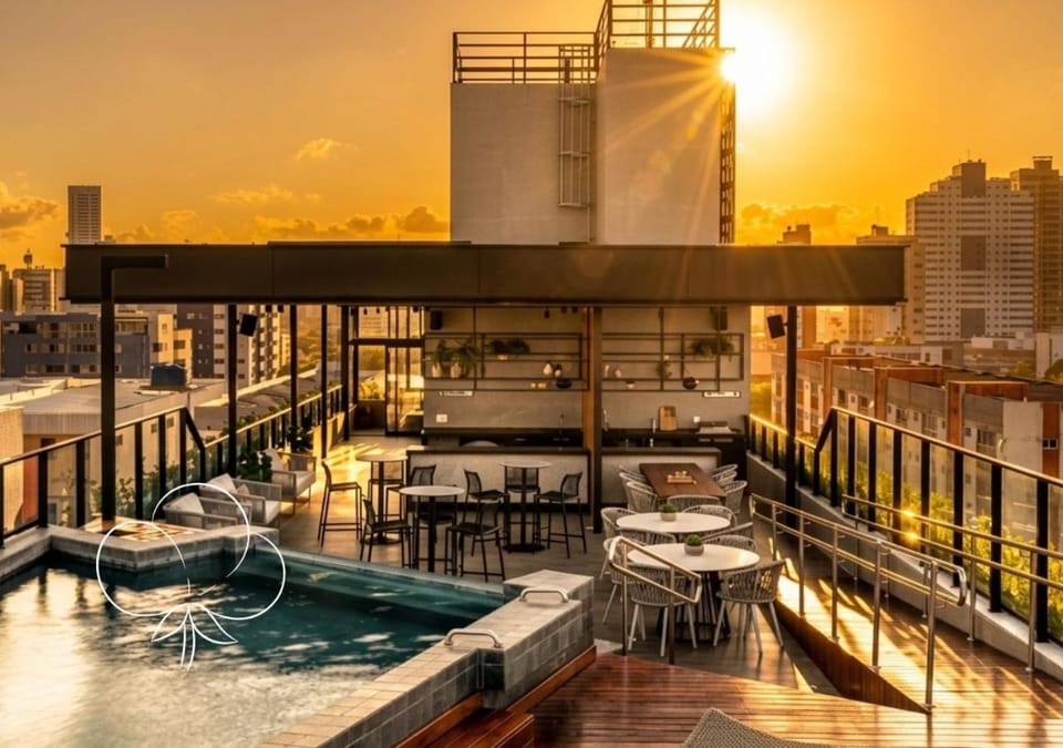 Swimming pool, Sunset