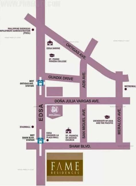 Fame Residences Mandaluyong 1 BR with two Big TV with Balcony Apartment in Mandaluyong