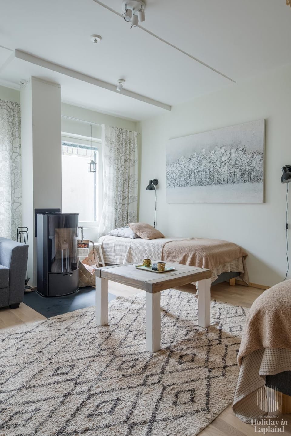 Bed, Bedroom, fireplace
