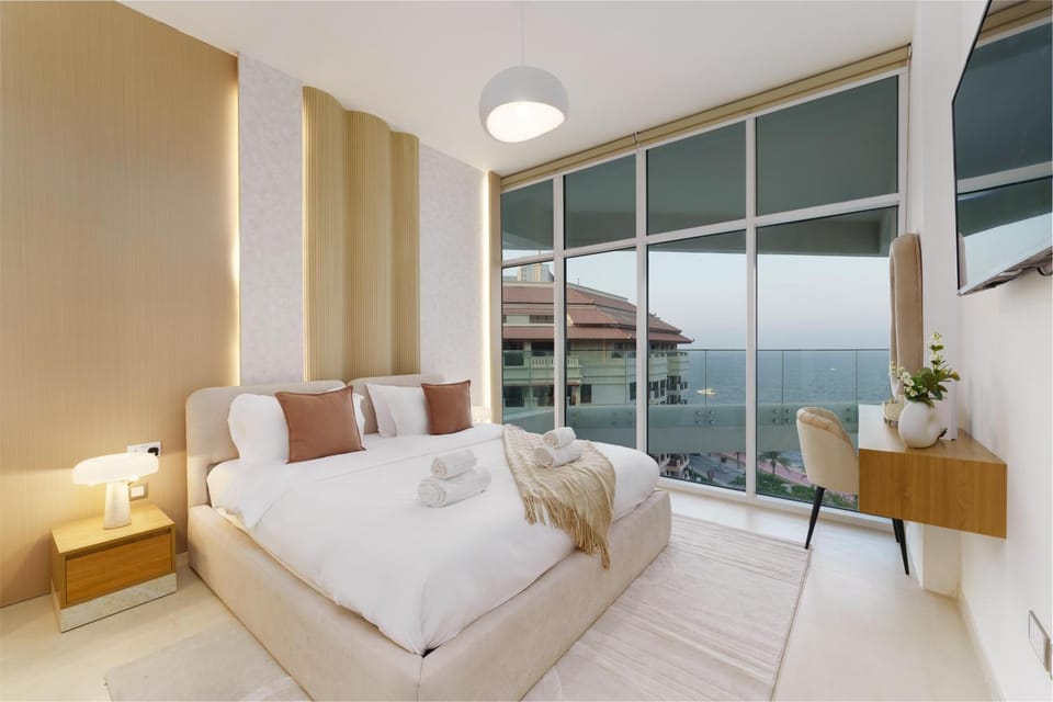 Bed, Photo of the whole room, Bedroom, Sea view