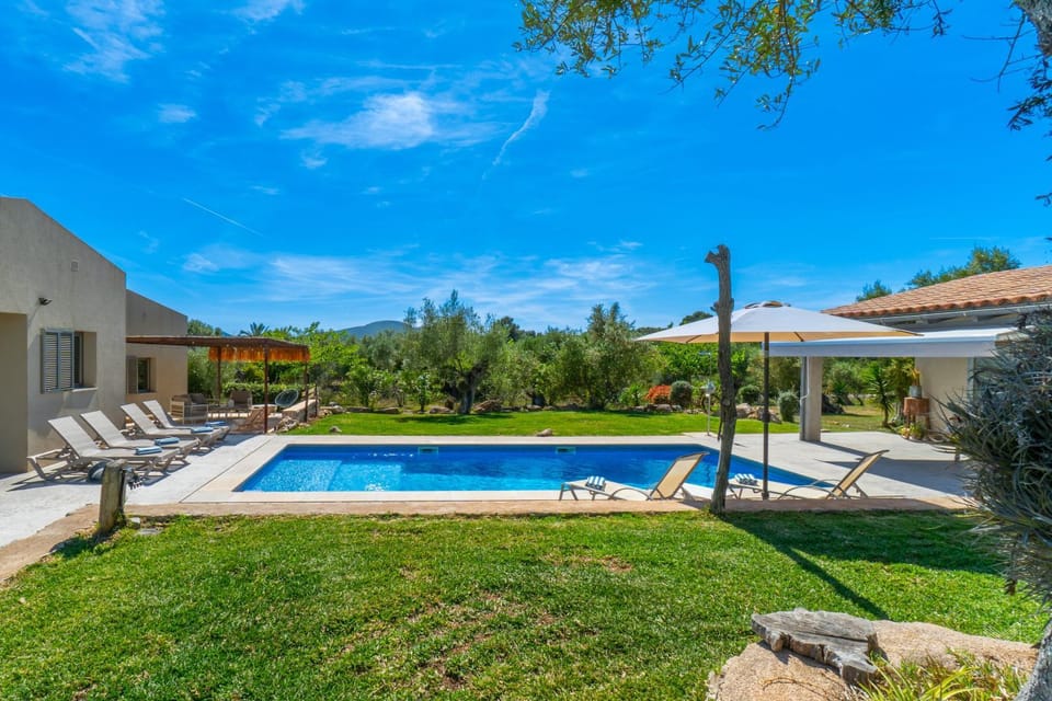 Patio, Off site, Natural landscape, Garden, Garden, Swimming pool, sunbed, towels