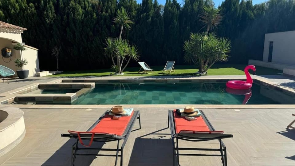 Patio, Pool view