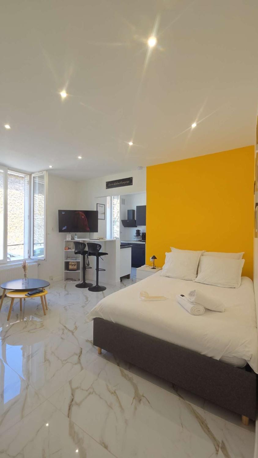 Ô Sacrée Détente de Reims -Spa privatif - Proche de la gare & centre ville Apartment in Reims