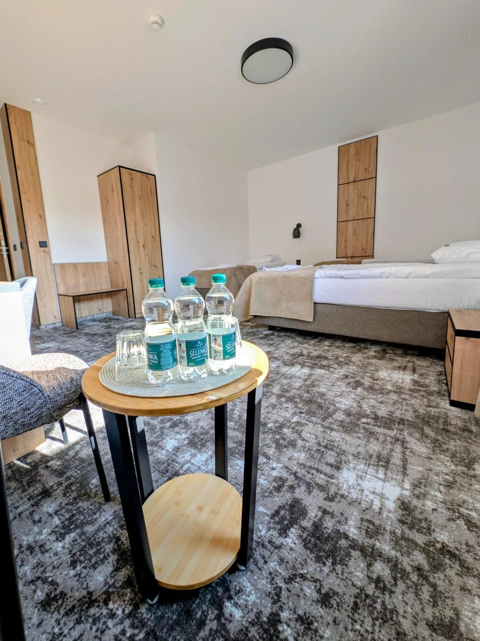 Bed, Living room, Photo of the whole room