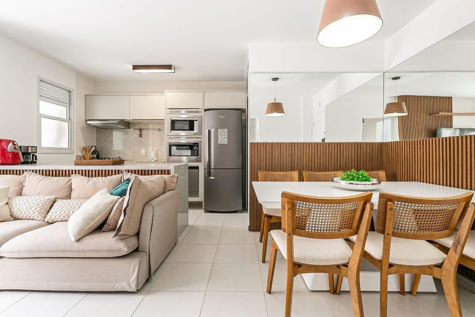 Kitchen or kitchenette, Living room, Dining area, oven, stove