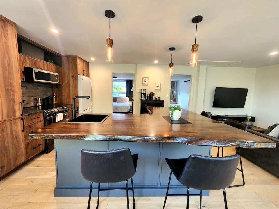 Peaceful City View - Hot Tub - 2 Parking & EV Chrger Apartment in Quebec City