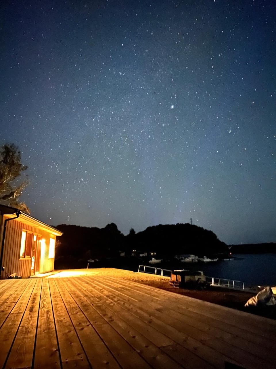 Night, Natural landscape, Lake view