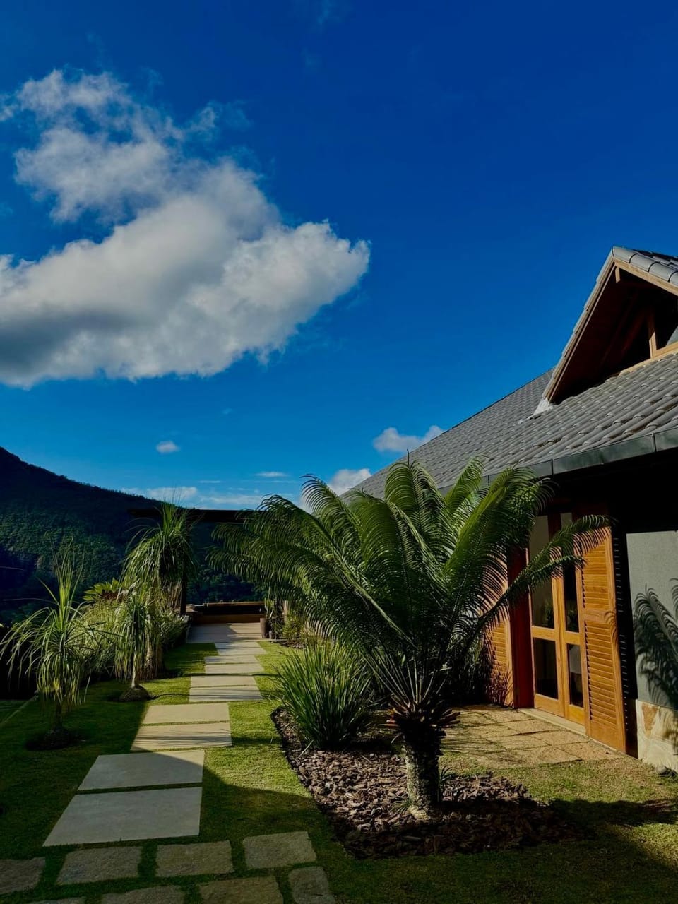 Natural landscape, Garden, Mountain view