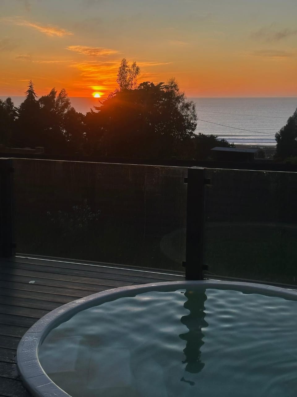 Natural landscape, Sea view, Swimming pool, Sunset