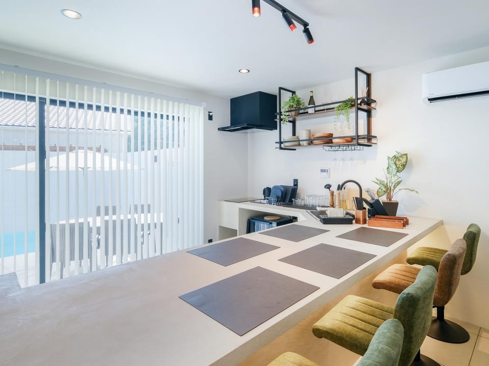 Dining area, air conditioner