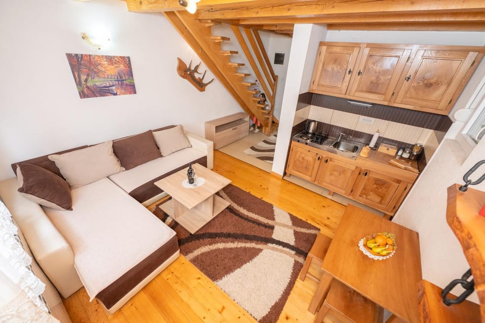 Kitchen or kitchenette, Living room, Dining area