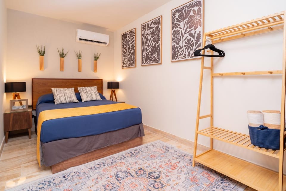 Photo of the whole room, Bedroom, air conditioner