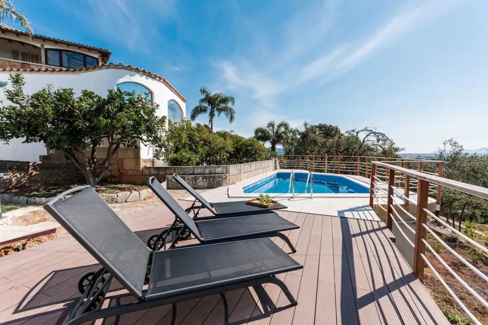 Property building, Living room, Swimming pool