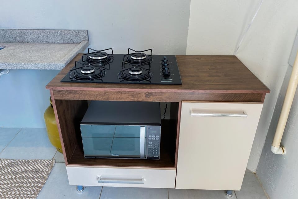 microwave, stove