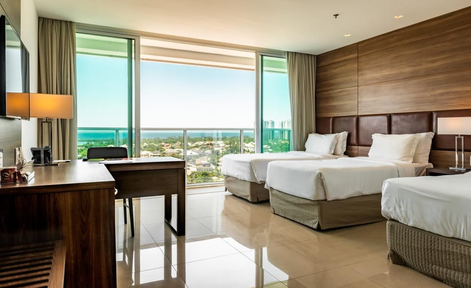 Bed, View (from property/room), Balcony/Terrace, Photo of the whole room, Bedroom, Sea view
