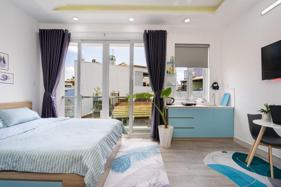 Bed, Kitchen or kitchenette, Photo of the whole room, Bedroom