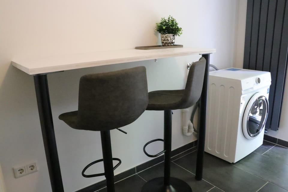Kitchen or kitchenette, washing machine