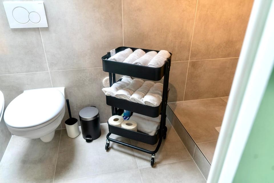 Toilet, Bathroom, towels