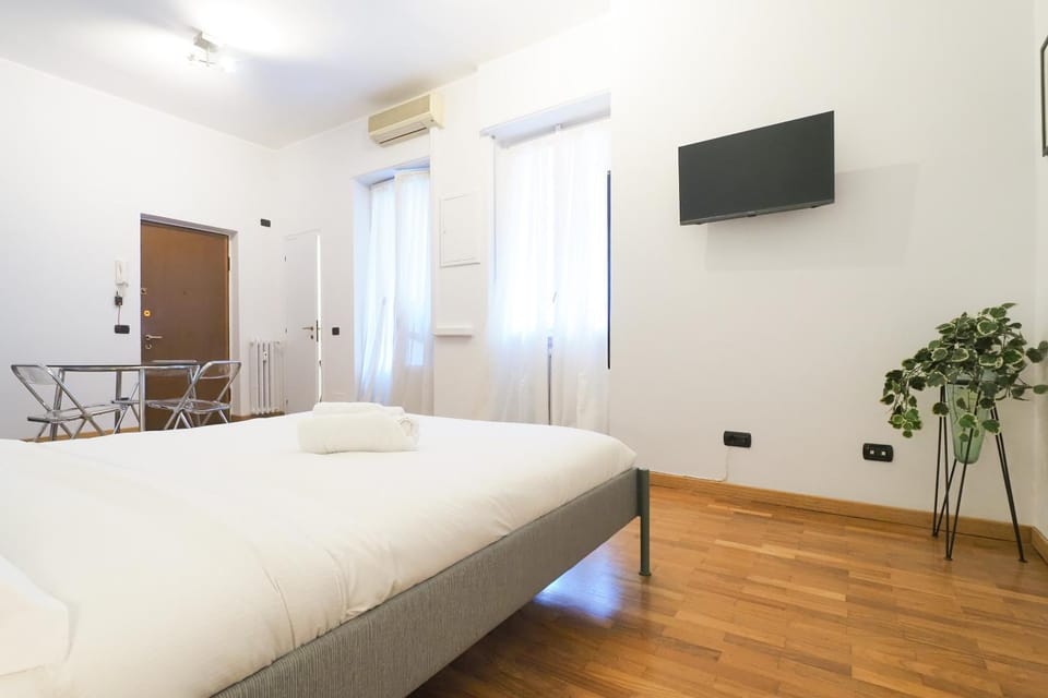 Bed, TV and multimedia, Photo of the whole room, air conditioner