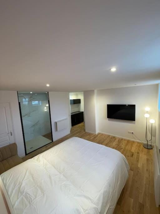Bed, TV and multimedia, Photo of the whole room, Bedroom