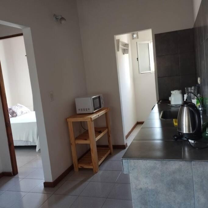 Kitchen or kitchenette, oven
