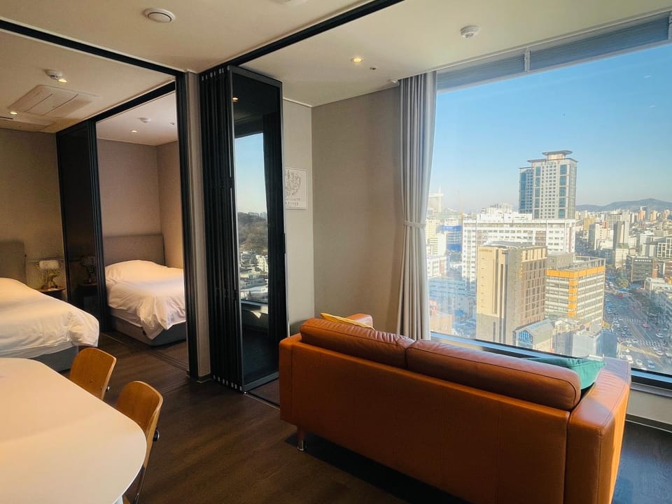 Living room, City view