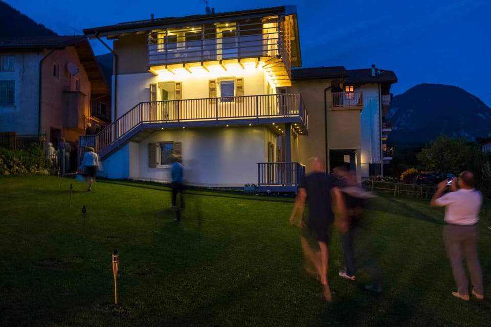 Property building, Night, People, Garden, Garden view, group of guests