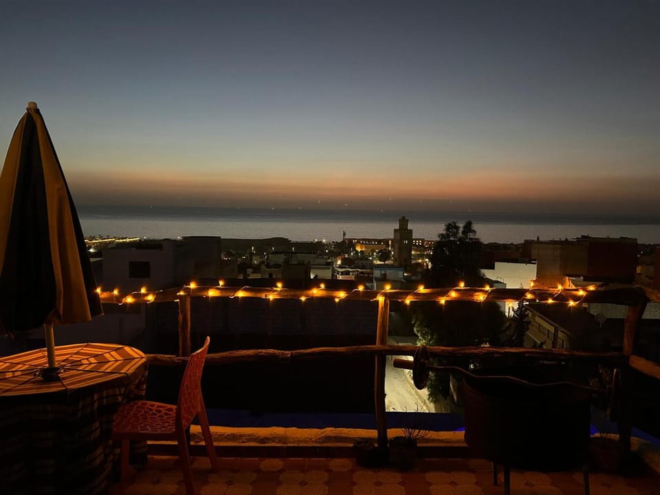Patio, Night, View (from property/room), City view, Sea view, Sunset