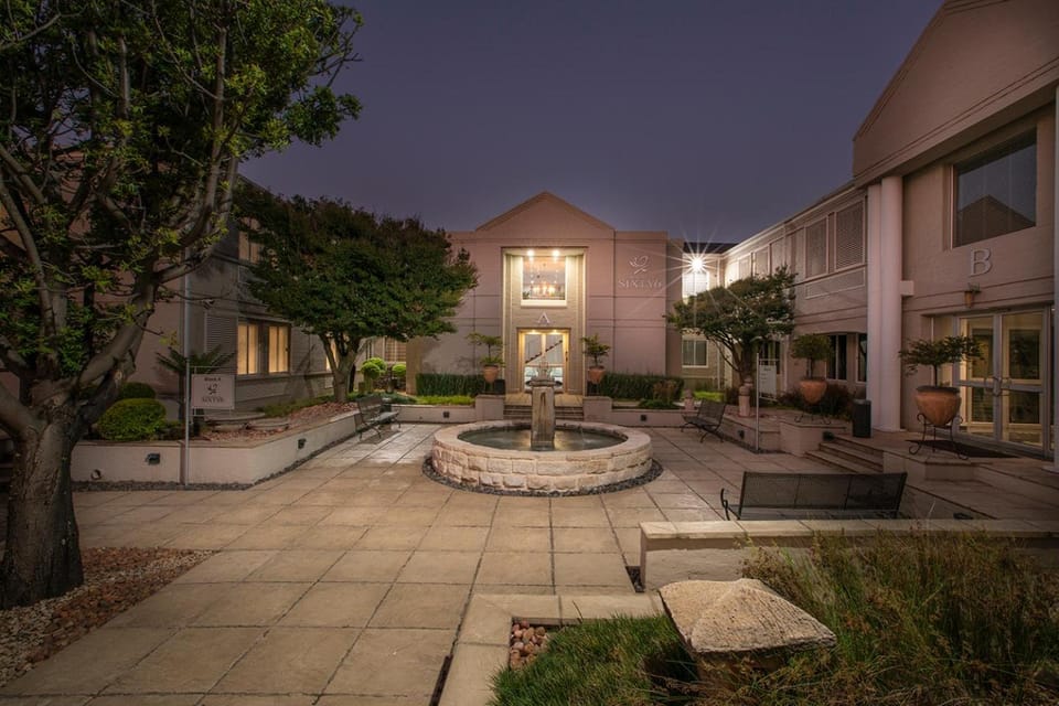 Property building, Night, Garden, Garden view
