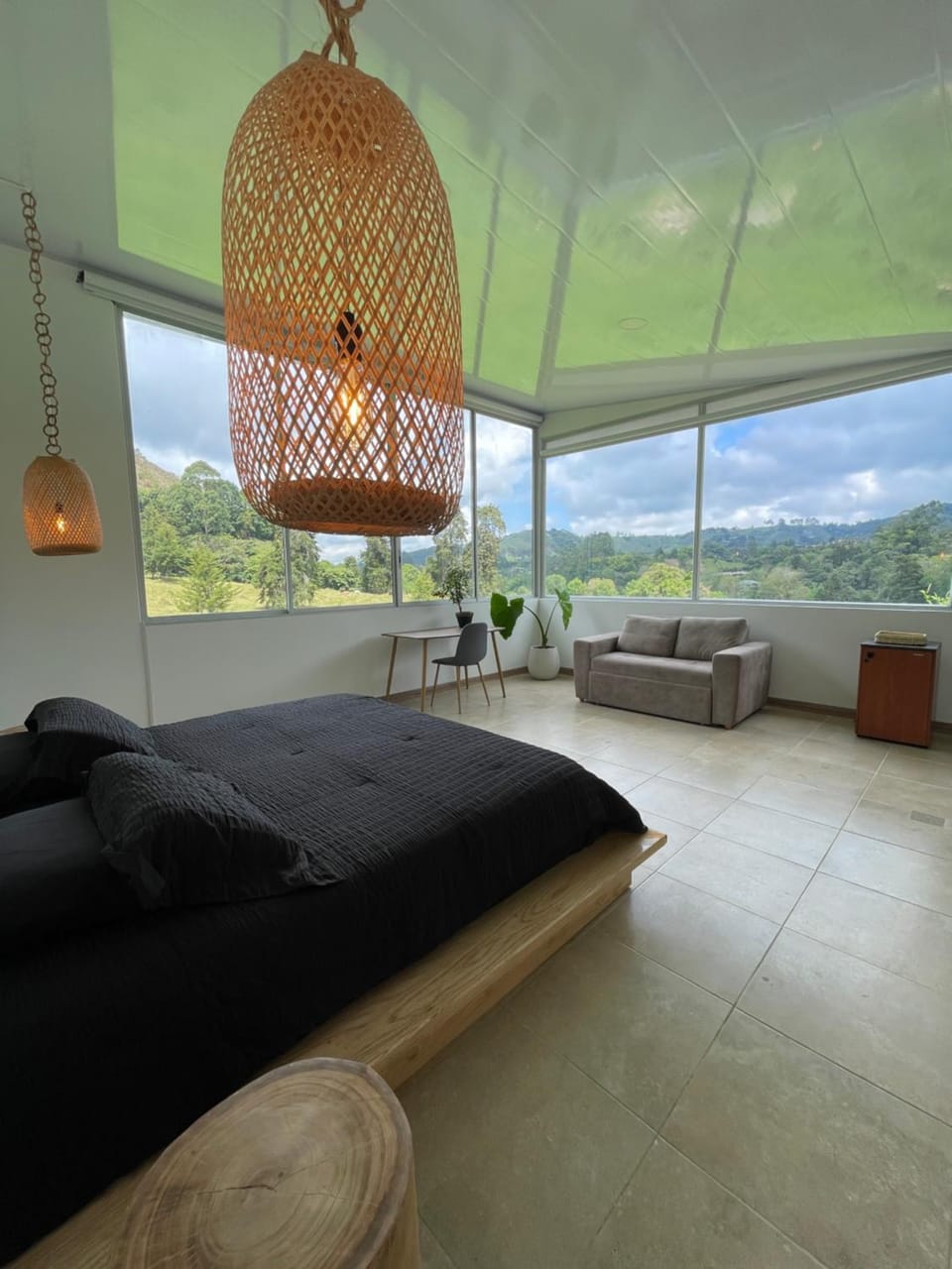Bed, Natural landscape, Photo of the whole room