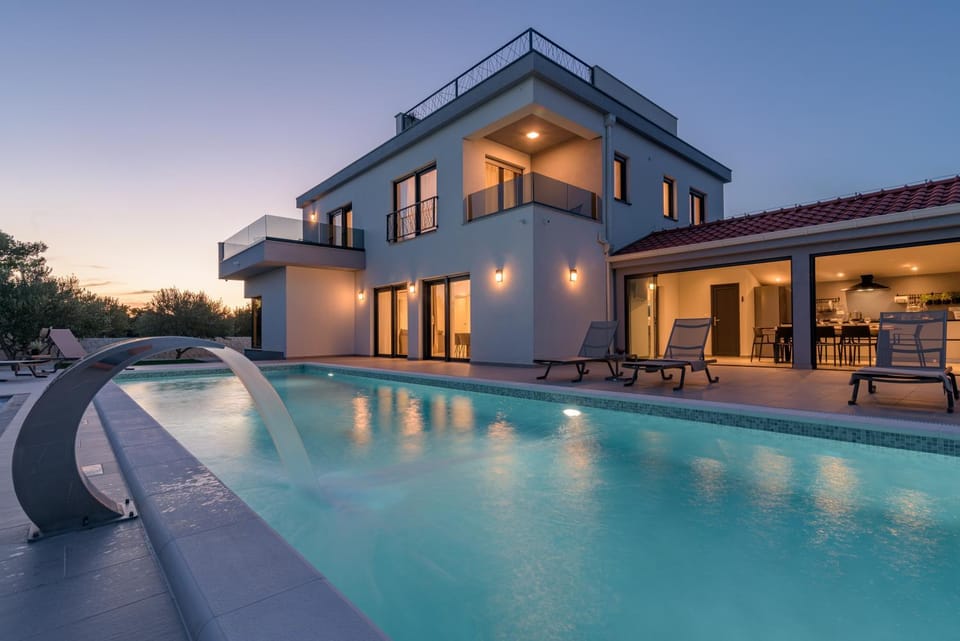 Property building, Patio, Pool view, Swimming pool