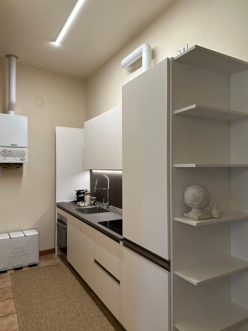 Kitchen or kitchenette, oven, stove, toaster