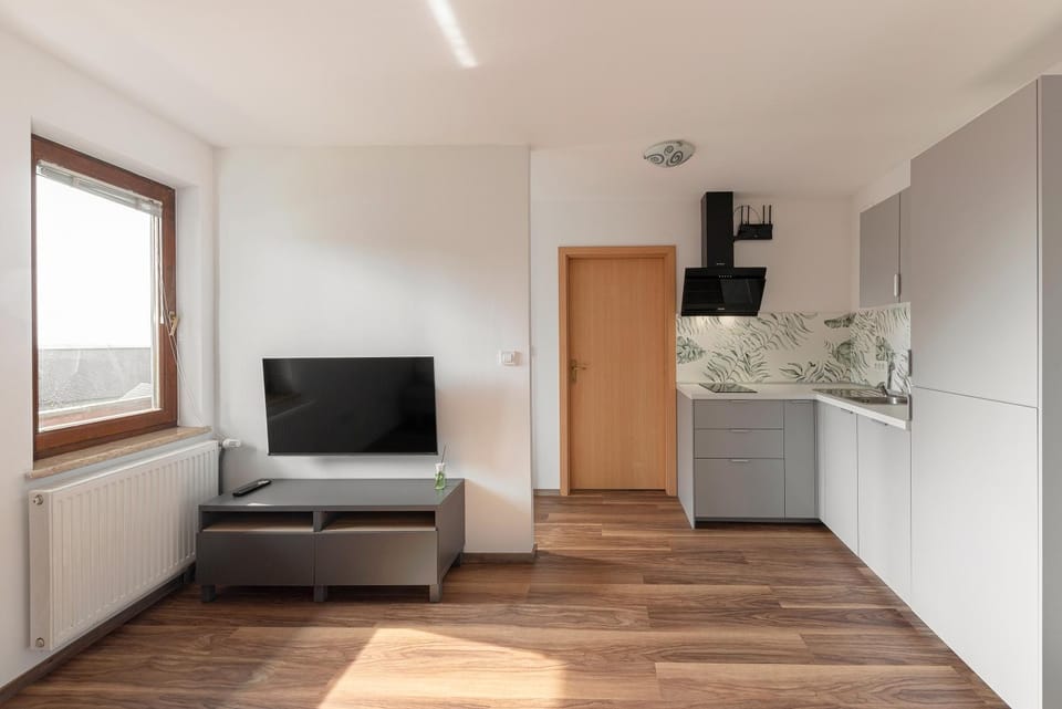 TV and multimedia, Kitchen or kitchenette, Living room, Seating area