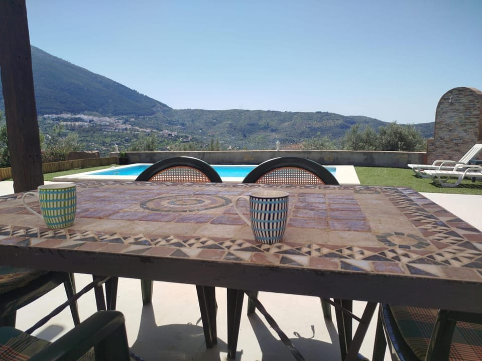 Patio, Day, Natural landscape, Mountain view, Pool view, Swimming pool
