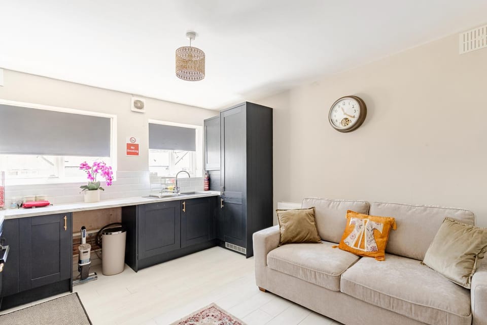 Living room, kitchen