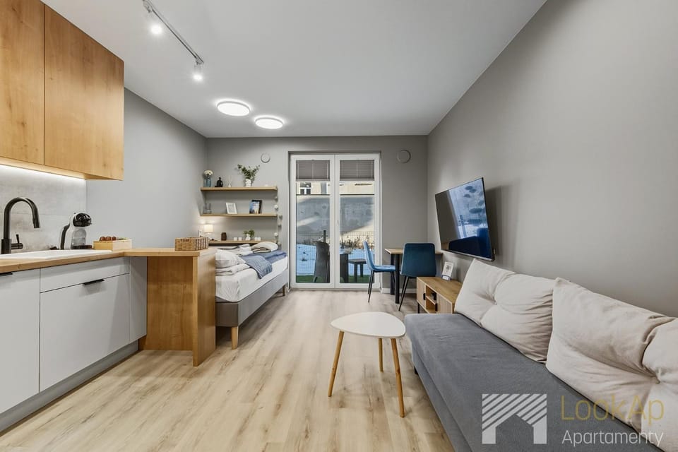 TV and multimedia, Kitchen or kitchenette, Living room, Photo of the whole room
