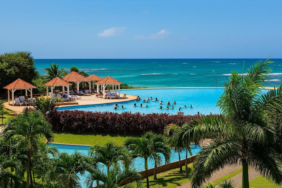 Nearby landmark, Natural landscape, Pool view, Sea view, Swimming pool