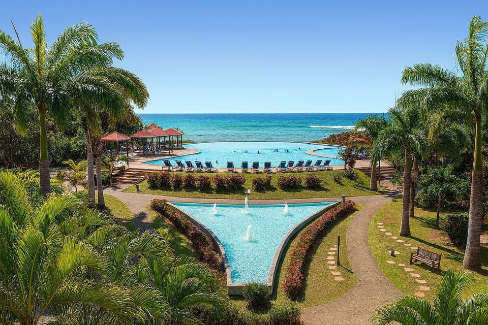 Day, Natural landscape, Garden, Pool view, Sea view, Swimming pool
