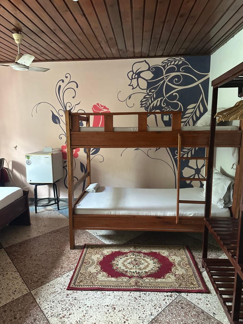 Photo of the whole room, bunk bed