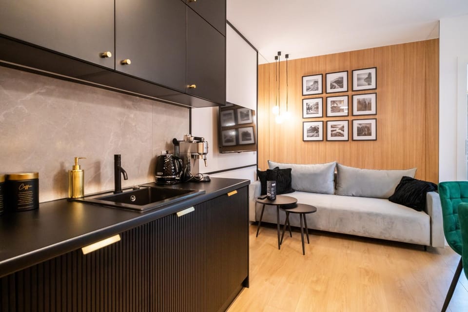 Kitchen or kitchenette, Living room, Seating area