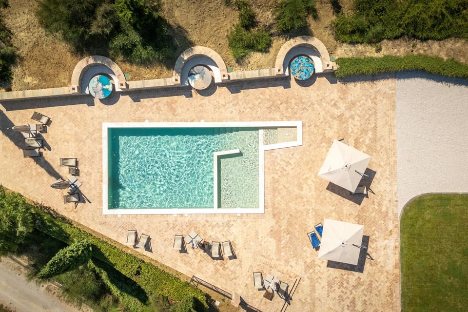 Bird's eye view, Pool view, Swimming pool, sunbed