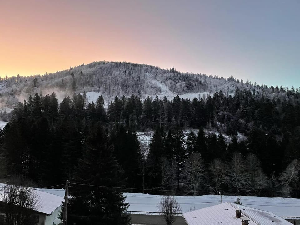 Natural landscape, Winter, Mountain view