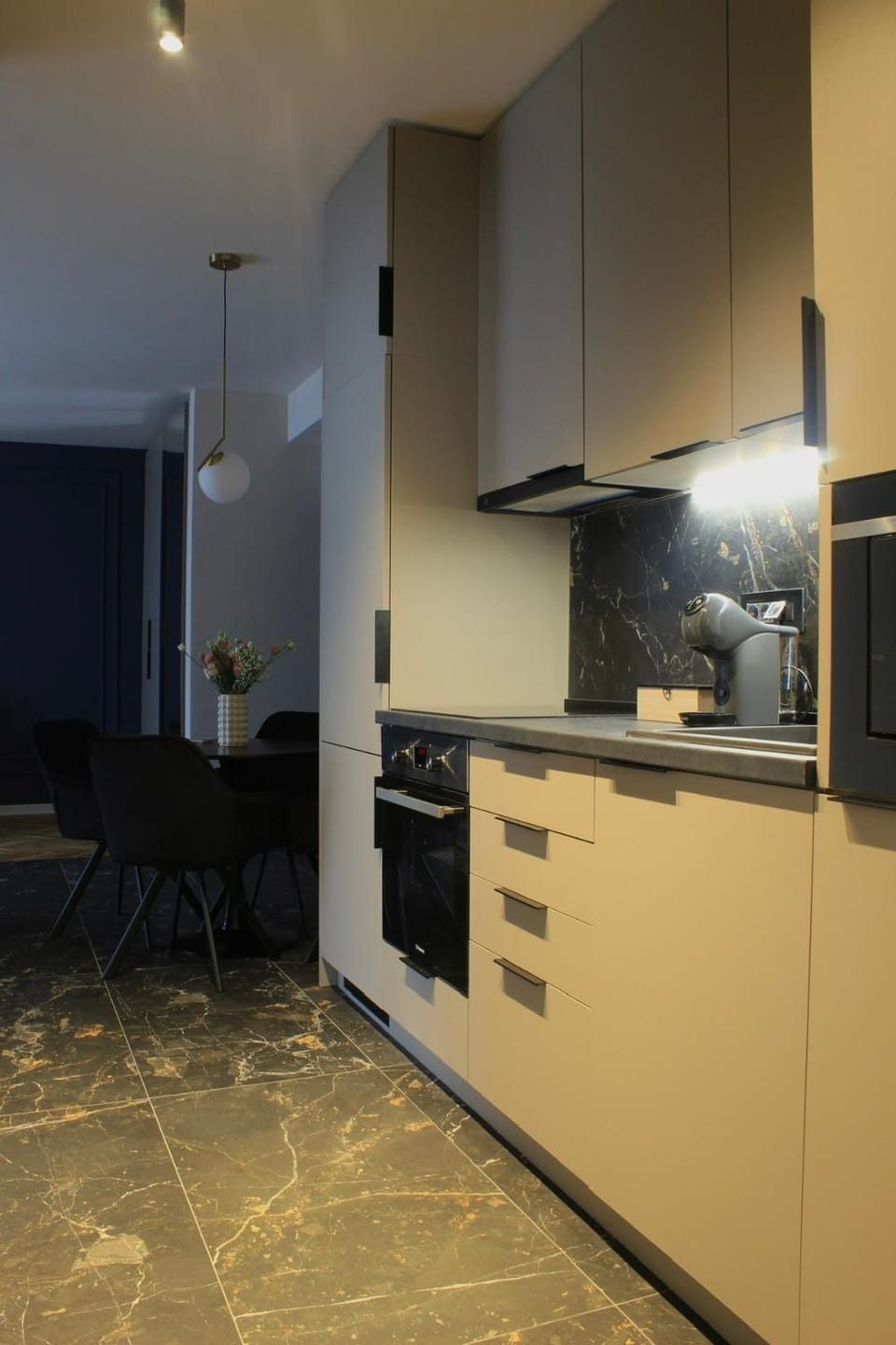 Kitchen or kitchenette, Dining area, oven, stove