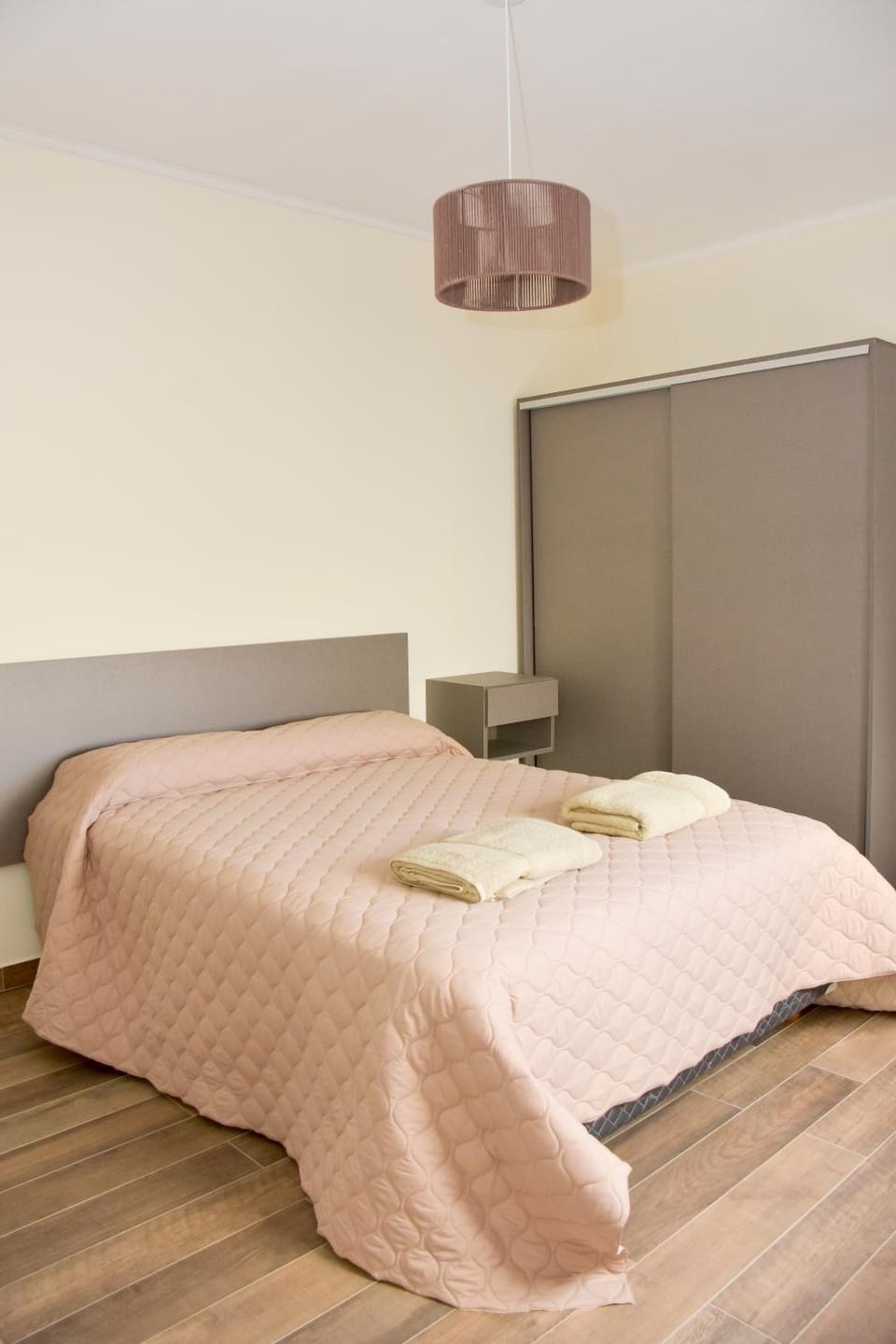 Bed, Photo of the whole room, Bedroom, towels, wardrobe